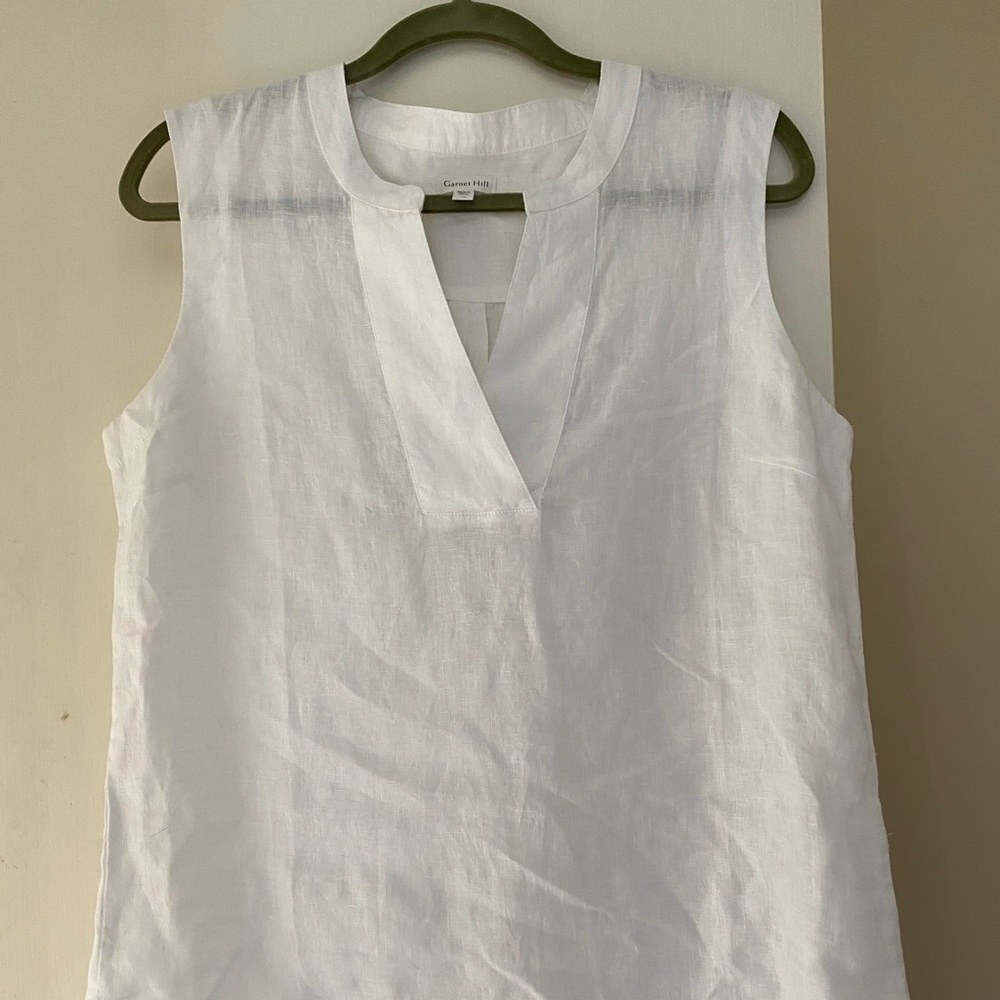 Garnet Hill linen sleeveless tunic